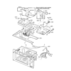 Interior 2 Diagram and Parts List for LMVH1750SW 00 LG Microwave