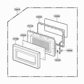 Part Location Diagram of 3720W1D100R LG PANEL,DOOR