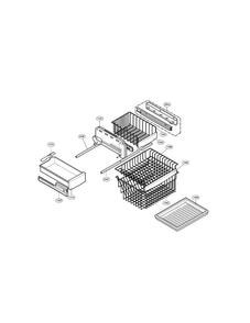 Freezer Parts Diagram and Parts List for LRFC22750WW  LG Refrigerator
