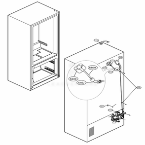 Valve And Water Tube Parts Diagram and Parts List for LFXS28566S ASTCNA3 LG Refrigerator