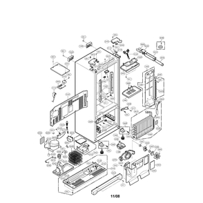 Case Diagram and Parts List for LFX25960ST 00 LG Refrigerator