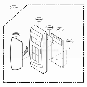 Part Location Diagram of 3506W1A135C LG MEMBRANE