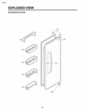 REFRIGERATOR DOOR EXPLODED VIEW Diagram and Parts List for LSC27910TT LSC27910TT /02 LG Refrigerator