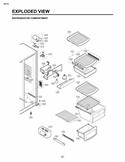 REFRIGERATOR COMPARTMENT EXPLODED VIEW Diagram and Parts List for LSC27910TT LSC27910TT /02 LG Refrigerator