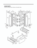 DOOR PARTS Diagram and Parts List for LFC21770ST AST6LGA LG Refrigerator