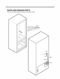 WATER AND ICEMAKER PARTS Diagram and Parts List for LFC21770ST AST6LGA LG Refrigerator
