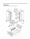 DOOR PARTS Diagram and Parts List for LFX25975ST AST3LGA LG Refrigerator
