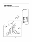 DISPENSER PARTS Diagram and Parts List for LFX25975ST AST3LGA LG Refrigerator