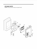 ICE BANK PARTS Diagram and Parts List for LFX25975ST AST3LGA LG Refrigerator