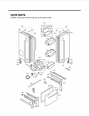 Part Location Diagram of ADC36697483 LG Door Assembly,Refrigerator(Left)