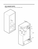 ICE & MAKER PARTS Diagram and Parts List for LFX21975ST AST3LGA LG Refrigerator