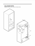 ICE & MAKER PARTS Diagram and Parts List for LFX25975SB AWB3LGA LG Refrigerator