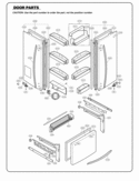 DOOR PARTS Diagram and Parts List for 71013  LG Refrigerator