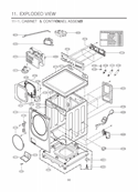 EXPLODED VIEW  CABINET & CONTROL PANEL ASSEMB LY Diagram and Parts List for WM3875HVCA ASSEEUS LG Washer