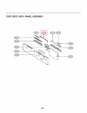 EXPLODED VIEW  PANEL ASSEMBLY Diagram and Parts List for LDF6920ST D1608TB LG Dishwasher