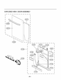 Part Location Diagram of MEB41413201 LG Dishwasher Handle