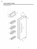 REFRIGERATOR DOOR EXPLODED VIEW Diagram and Parts List for LSC27931ST LSC27931ST /02 LG Refrigerator