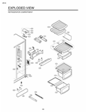REFRIGERATOR COMPARTMENT EXPLODED VIEW Diagram and Parts List for LSC27931ST LSC27931ST /02 LG Refrigerator