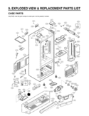 EXPLODED VIEW & REPLACEMENT PARTS LIST CASE PARTS Diagram and Parts List for LFX25961SW LFX25961SW/ 02 LG Refrigerator