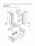 DOOR PARTS Diagram and Parts List for LFX25961SW LFX25961SW/ 02 LG Refrigerator
