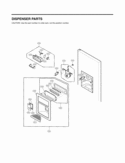 DISPENSER PARTS Diagram and Parts List for LFX25961SW LFX25961SW/ 02 LG Refrigerator