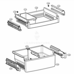 Freezer Parts Diagram and Parts List for 78043 ASTCSE1 LG Refrigerator
