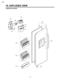 FREEZER DOOR PART  EXPLODED VIEW Diagram and Parts List for LSC27931ST LSC27931ST /03 LG Refrigerator