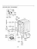 EXPLODED VIEW  TUB ASSEMBLY Diagram and Parts List for LSDF795ST ASTEEUS LG Dishwasher