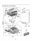 EXPLODED VIEW  RACK ASSEMBLY Diagram and Parts List for LSDF795ST ASTEEUS LG Dishwasher
