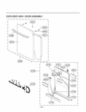 EXPLODED VIEW  DOOR ASSEMBLY Diagram and Parts List for LSDF795ST ASTEEUS LG Dishwasher