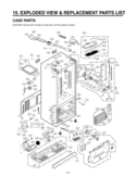 EXPLODED VIEW & REPLACEMENT PARTS LIST CASE PARTS Diagram and Parts List for LMX28988SW  LG Refrigerator