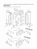 Part Location Diagram of ADC71691113 LG Door Assembly,Freezer(Upper)