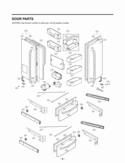 Part Location Diagram of ADC71691114 LG Door Assembly,Freezer(Upper)