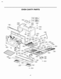 OVEN CAVITY PARTS Diagram and Parts List for LMHM2017ST LMHM2017ST/01 LG Microwave