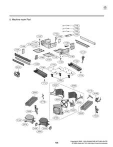 Machine Room Part Diagram and Parts List for GR-825FGPRM ASWCNA0 LG Refrigerator