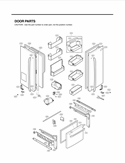 DOOR PARTS Diagram and Parts List for LFX21976ST ASTCNA0 LG Refrigerator