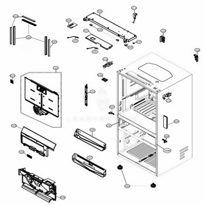 Part Location Diagram of AEC73997601 LG GUIDE ASSEMBLY,RAIL