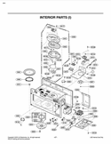 INTERIOR PARTS I Diagram and Parts List for LSMH207ST CSBEVKG LG Microwave