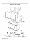INSTALLATION PARTS USE & CARE Diagram and Parts List for LSMH207ST CSBEVKG LG Microwave