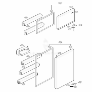 Door Parts Diagram and Parts List for LTWS24223S ASTCNA0 LG Refrigerator