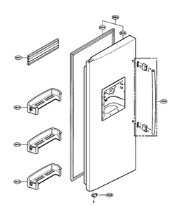 Part Location Diagram of 3920JC3025D LG Packing,Door