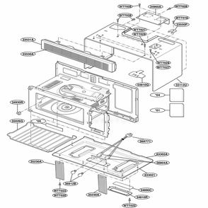 Oven Cavity Parts Diagram and Parts List for MH7130XEB0 BKEWRP LG Range