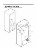 VALVE & WATER TUBE PARTS Diagram and Parts List for LSFS213ST ASTCNA0 LG Refrigerator