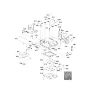 Upper Cavity Diagram and Parts List for LDG4315ST 00 LG Range