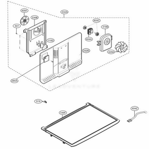 Freezer Parts Diagram and Parts List for LTCS24223W ASWCNA6 LG Refrigerator