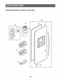 EXPLODED VIEW FREEZER DOOR PARTS Diagram and Parts List for LSC24971ST ASTCNA0 LG Refrigerator