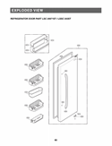 EXPLODED VIEW REFRIGERATOR DOOR Diagram and Parts List for LSC24971ST ASTCNA0 LG Refrigerator