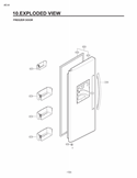 FREEZER DOOR Diagram and Parts List for LSC23924SB AWBCNA0 LG Refrigerator