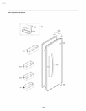 REFRIGERATOR DOOR Diagram and Parts List for LSC23924SB AWBCNA0 LG Refrigerator