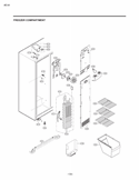 FREEZER COMPARTMENT Diagram and Parts List for LSC23924SB AWBCNA0 LG Refrigerator